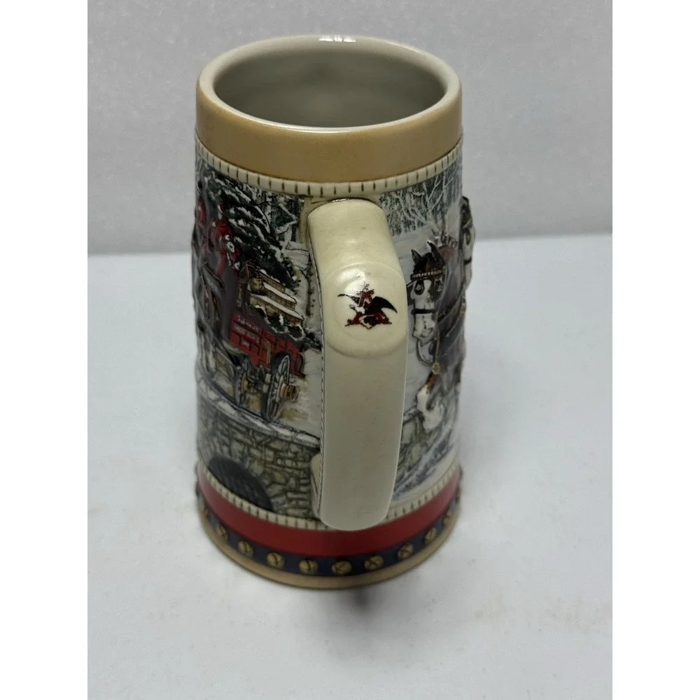 Rare Vintage 1988 Budweiser Holiday Beer Stein collector series King‎ of beer